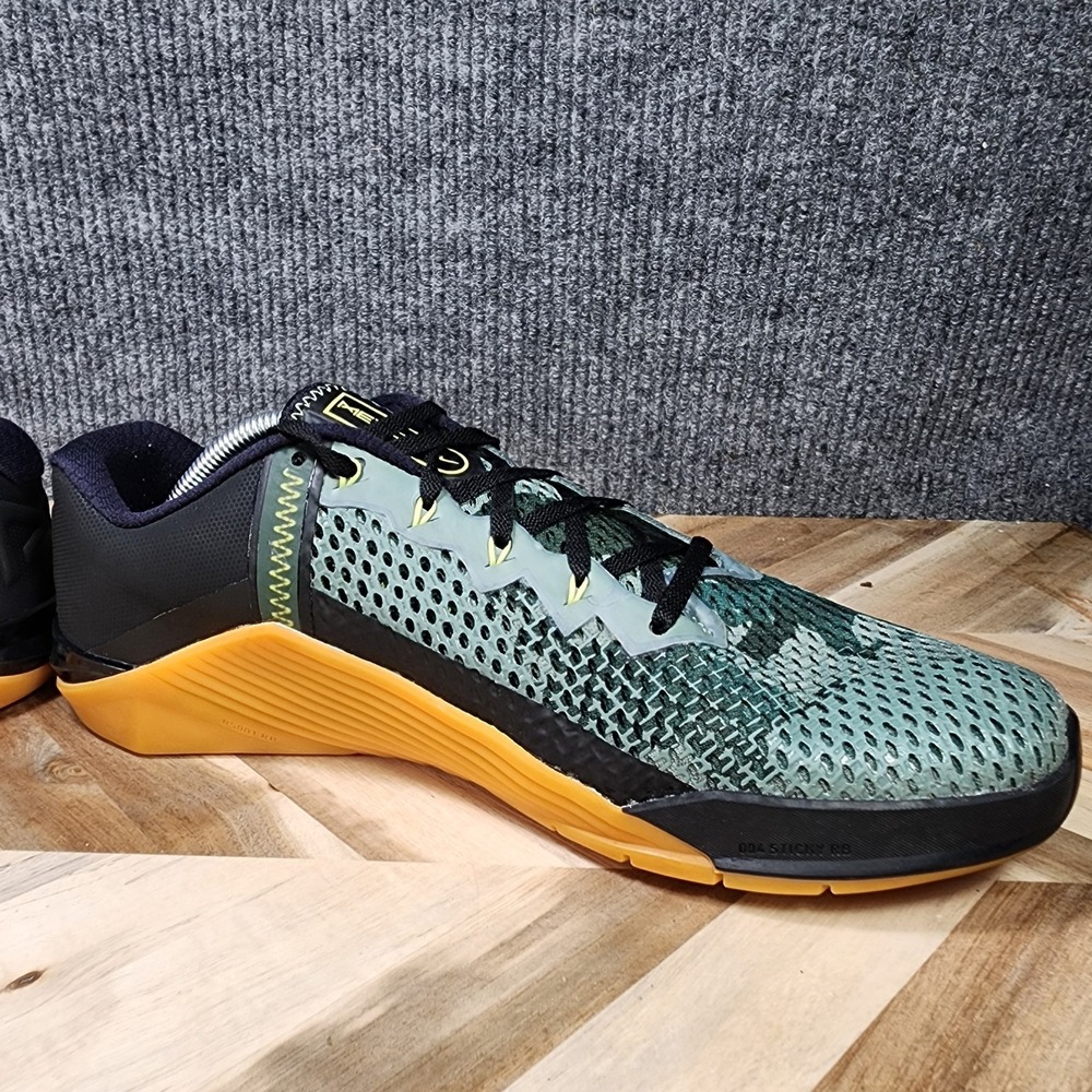 Nike Metcon 6 Mens 12 Black Green Camo Gum Athletic Shoes Gym Cross CK9388-032 - Picture 6 of 14